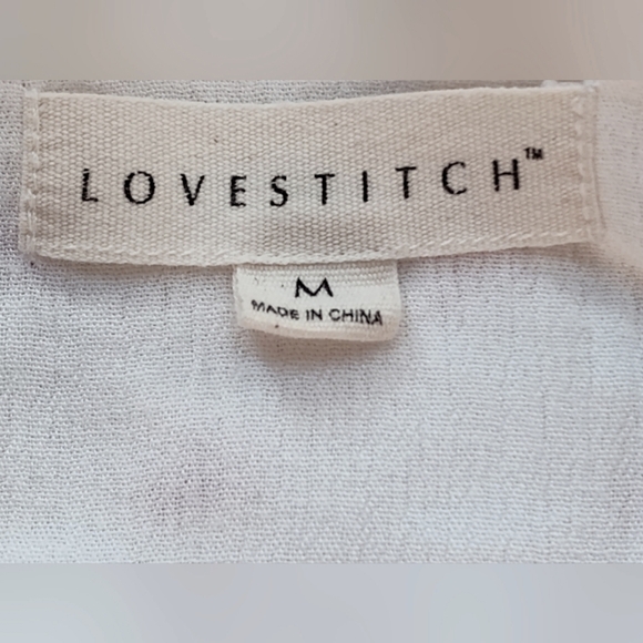 Lovestitch Women's Embroidered White Tunic Cover Up Dress | Size Medium - Picture 5 of 7